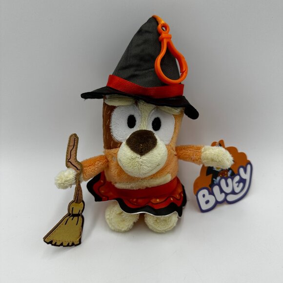 Bluey Chilli Heeler 8" Halloween Witch Keychain Plush - Picture 1 of 11